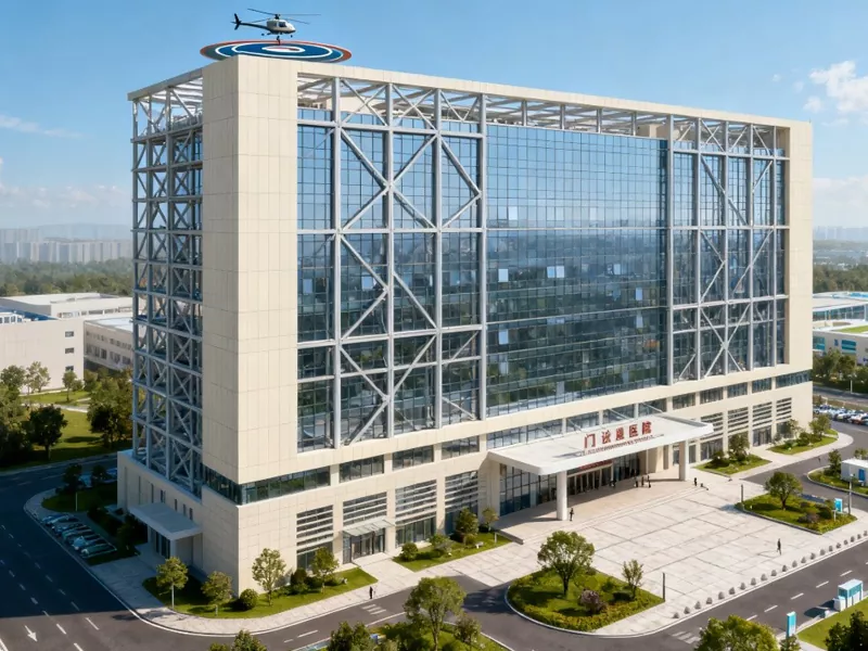 हाय-राईज प्रीफॅब्रिकेटेड मेटल हॉस्पिटल बिल्डिंग