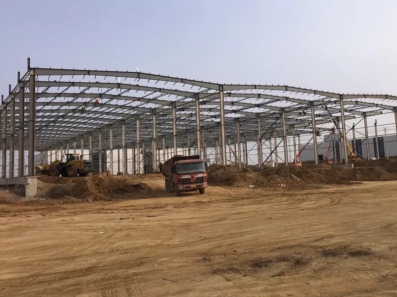 प्रीफॅब स्टील मेटल वेअरहाऊस इमारत